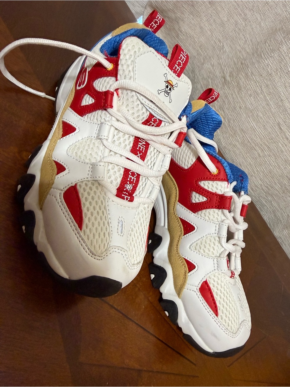 Onepiece White, Red & Blue Women’s Sneakers - Picture 7 of 15